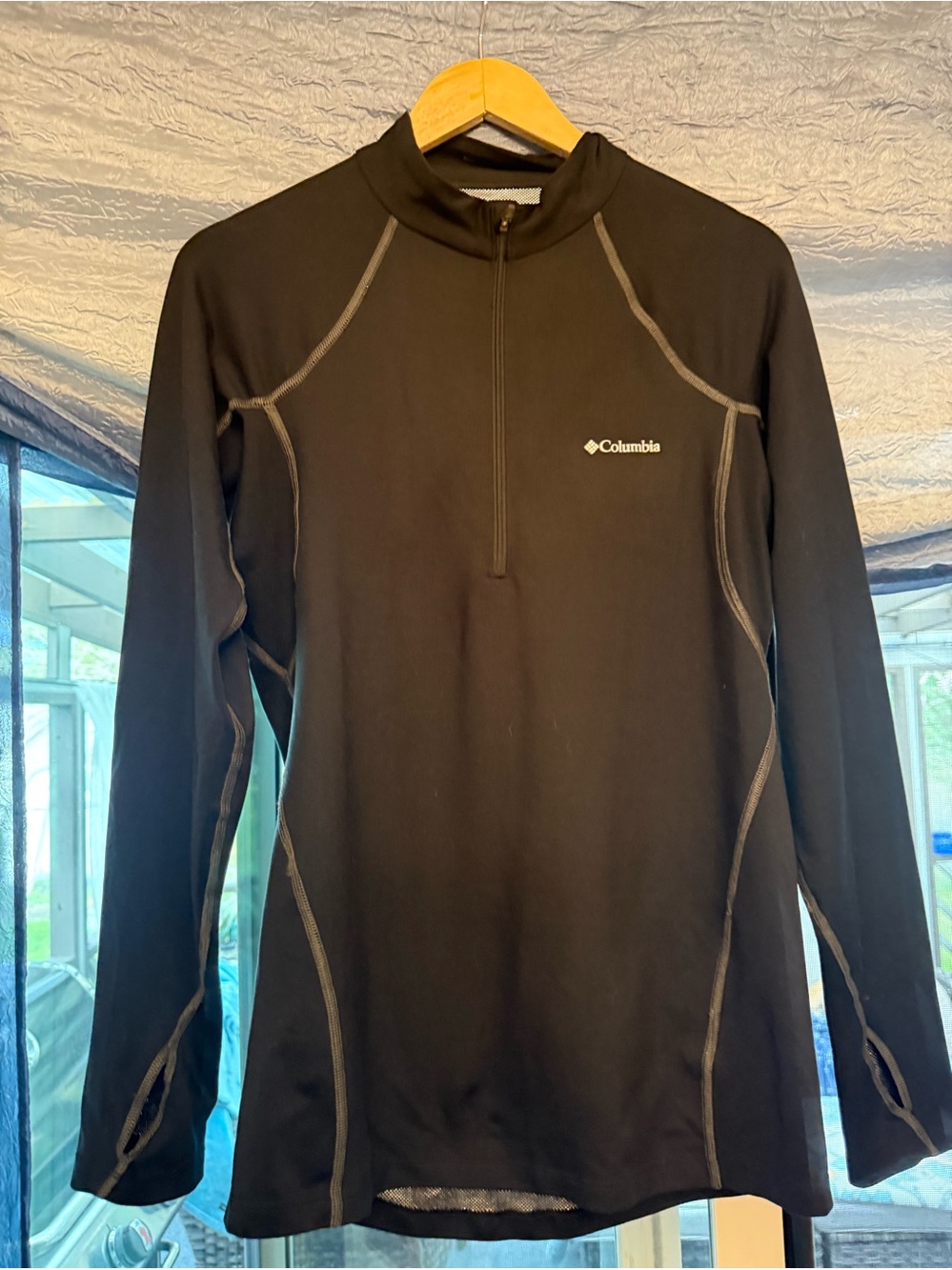 Columbia Men’s Black Long Sleeve Zip Rash Guard